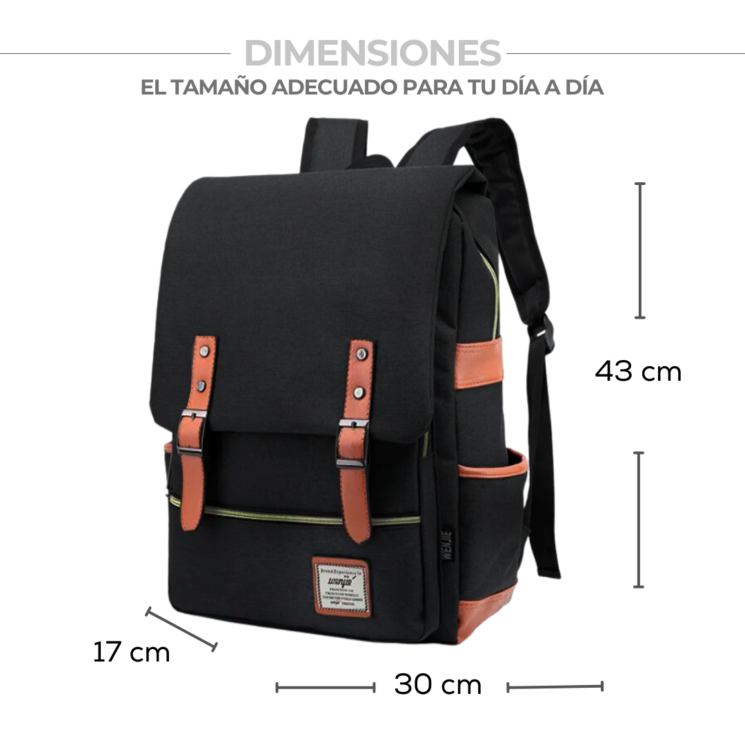 Mochila Vintage Retro Escolar Ejecutiva Para Hombre Y Mujer