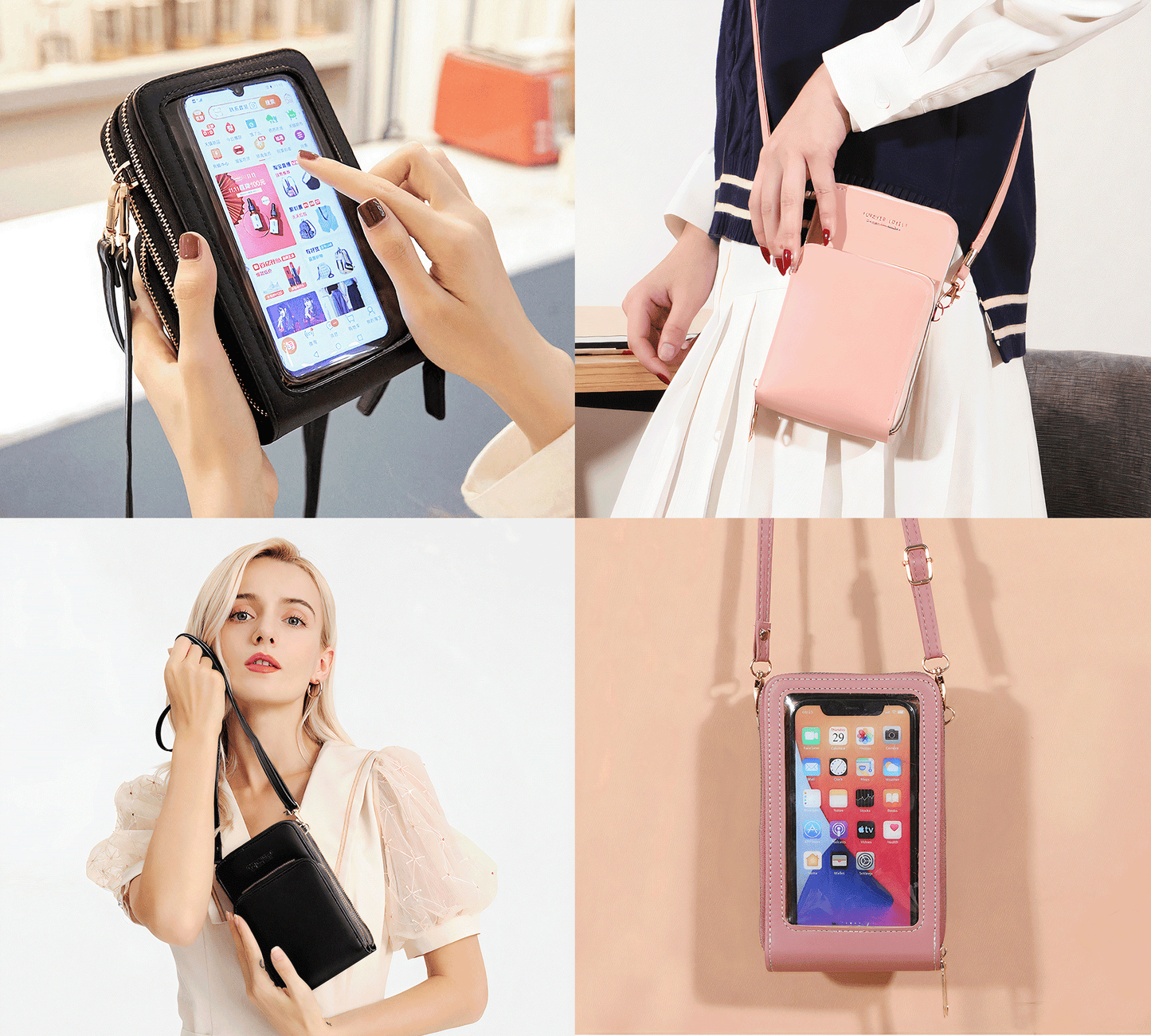 Bolsa Crossbody Cruzado Para Teléfono Celular Mujer Dama