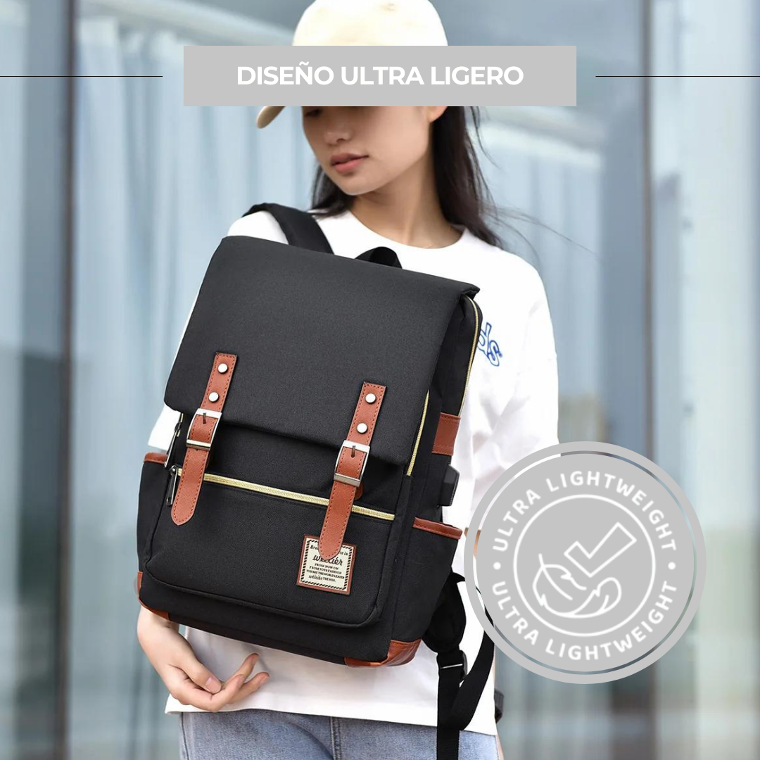 Mochila Vintage Retro Escolar Ejecutiva Para Hombre Y Mujer