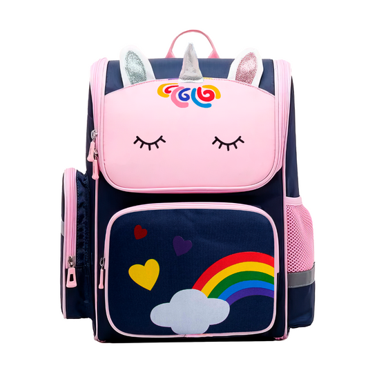 Mochila Escolar Unicornio Juvenil de Gran Capacidad con Bolsillos Laterales